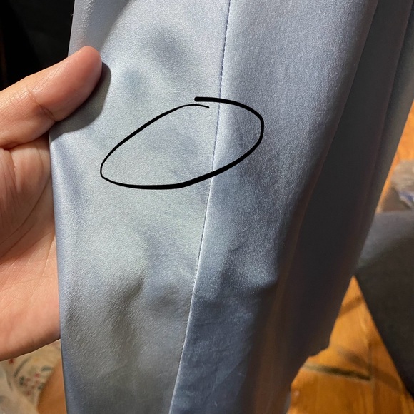 Reformation Casette Sleeveless Silk Midi Dress Cross Back Size 4 Light Blue - Picture 10 of 10